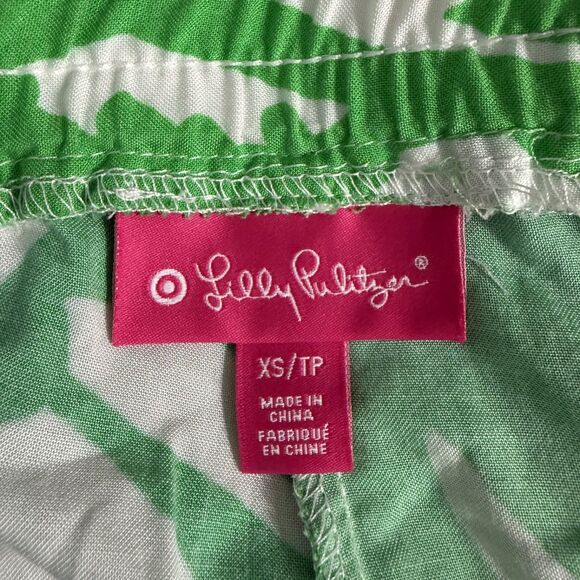 Lilly Pulitzer x Target Women's XS Green Rayon Palazzo Tropical Wide Legs Pants - Picture 4 of 7